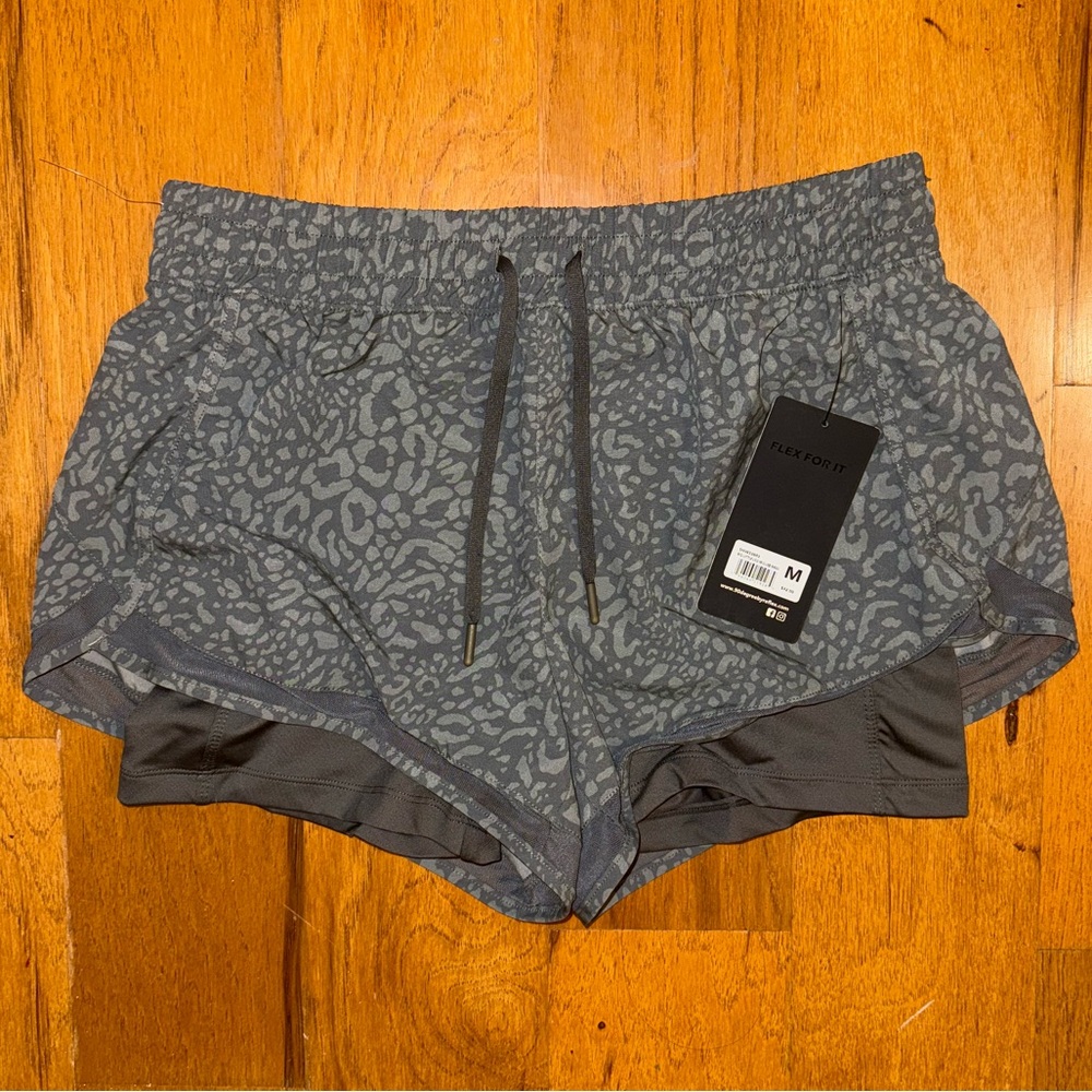 🩶90 Degree Athletic Drawstring Shorts, Built-In Spandex